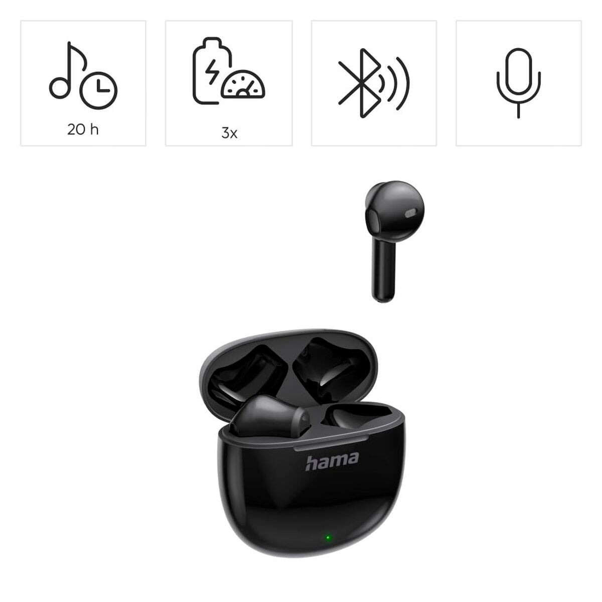 Wireless Earphones with Charging Case Hama 00221773 Black-2