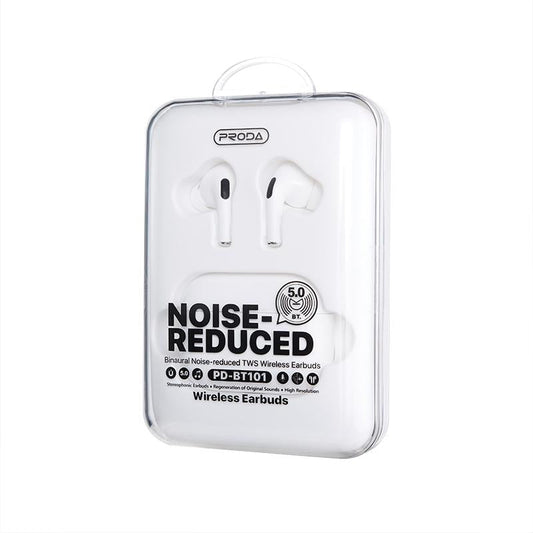 NNEIDS Proda Tws Wireless Earphones - Noise Canceling Binaural White-1