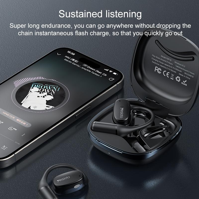 NNEIDS Black Open Wireless Bluetooth Earphones - Ysp18 Ows-4