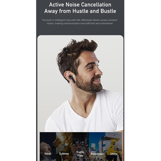 NNEIDS Wireless Anc Bluetooth Earphones - Black-1