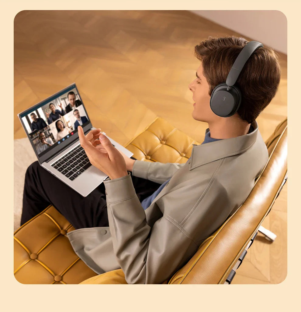 NNEOBA Wireless Over-Ear Headphones 3D Spatial Audio Gray-4