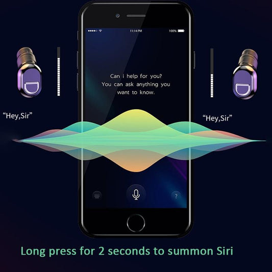 NNEIDS Mini Bluetooth Earphone With Hd Call - Black-1