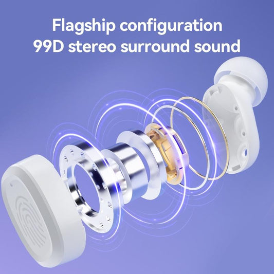 NNEIDS Black Wireless Earphones With Charging Case-1