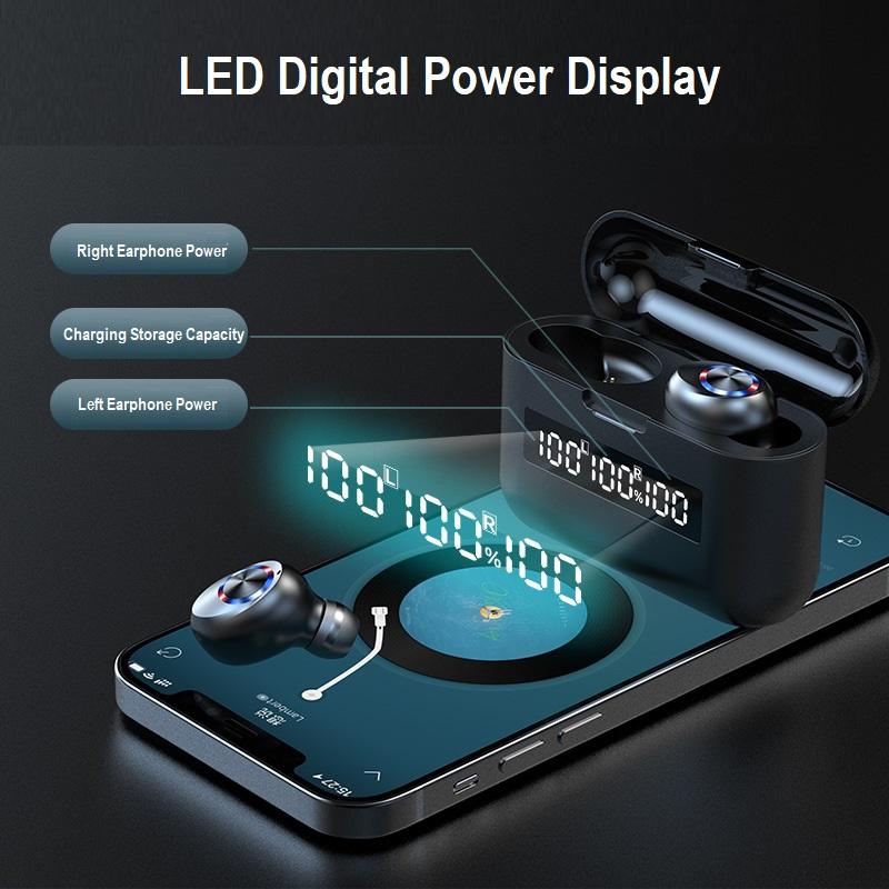 NNEDSZ Wireless Bluetooth 5.1 Earphones Headphones Earbuds Headset-4