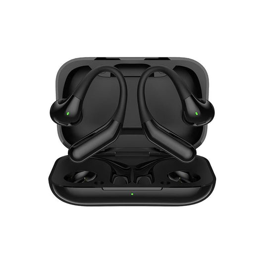 NNEDSZ Wireless Half In-Ear Sports Earphones - Black-1