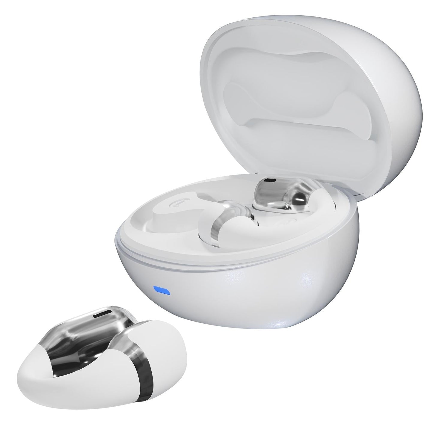 NNEDSZ Wireless Sports Bluetooth Earphones With Air Conduction - F16 Tws - White-4