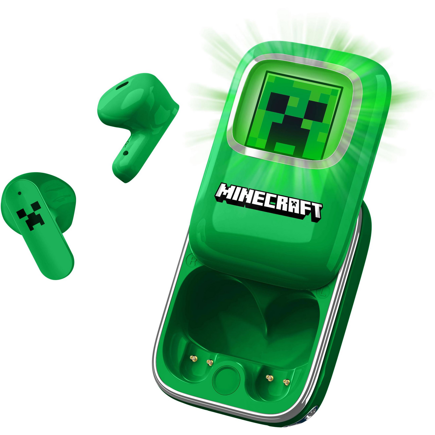 Ausinės OTL - Minecraft Creeper SLIDE TWS Earphones (MC1316)-0