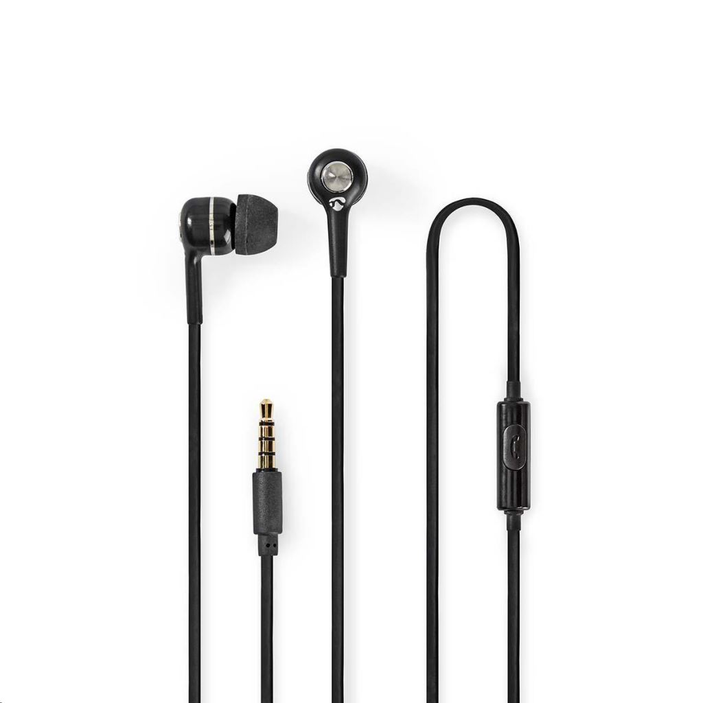 Nedis Wired Earphones Built-in Microphone 3.5mm Black (HPWD2020BK)-0