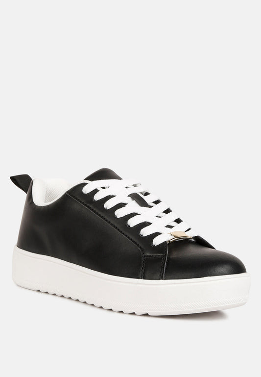 Rouxy Faux Leather Sneakers-1