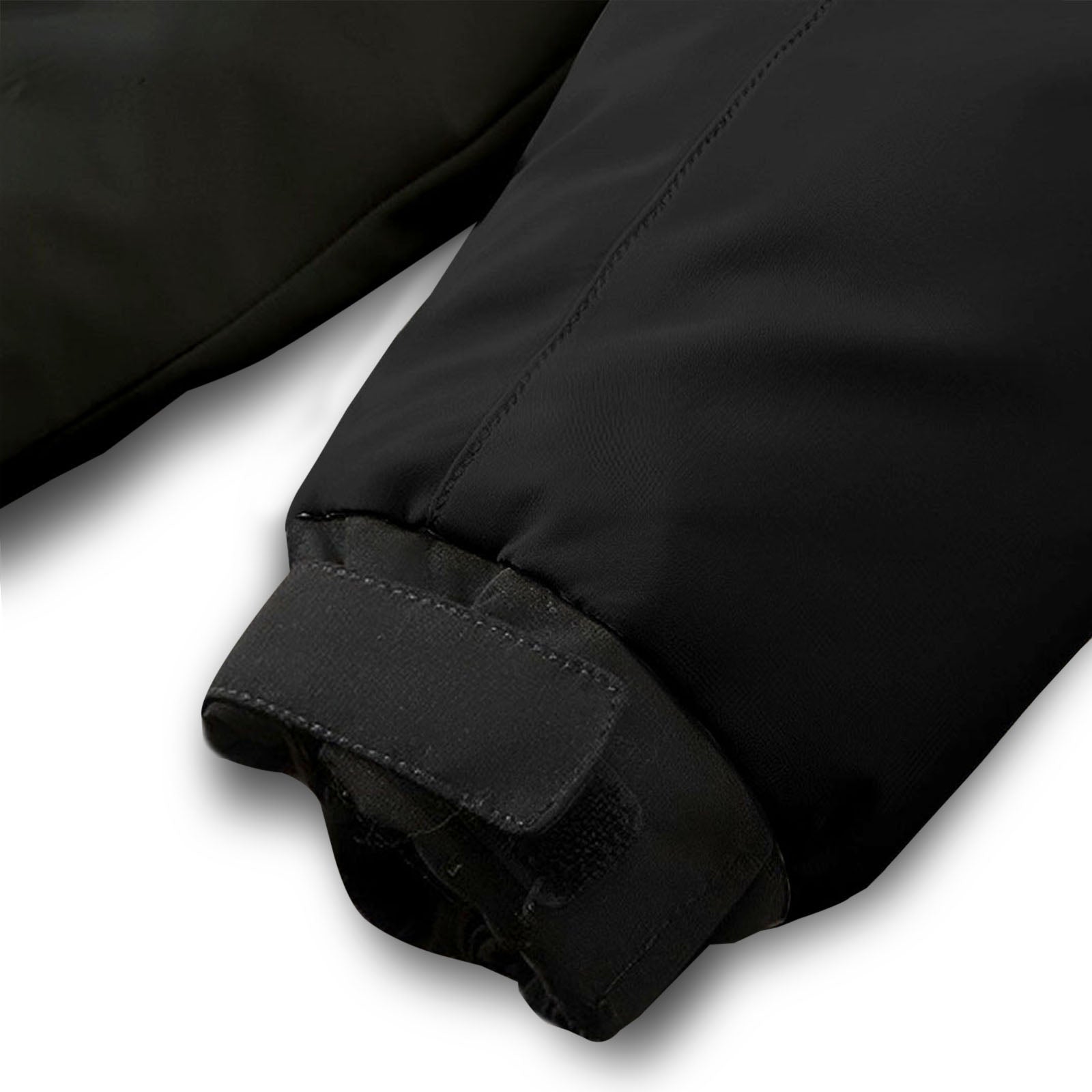 NNEAGS abbee Black XL Winter Fur Hooded Down Jacket Stylish Lightweight Quilted Warm Puffer Coat-3