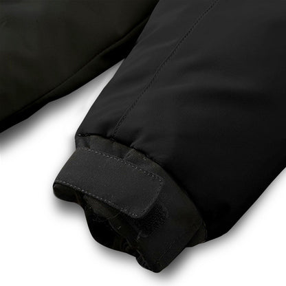 NNEAGS abbee Black XL Winter Fur Hooded Down Jacket Stylish Lightweight Quilted Warm Puffer Coat-3