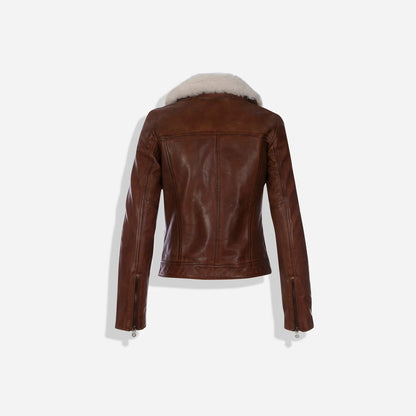 Lisa Bomber Jacket Cognac-3