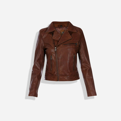 Lisa Bomber Jacket Cognac-2
