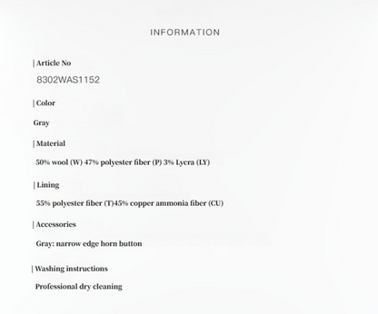 Heavy fine twill worsted wool, asymmetrical collar design, basic classic two-button suit-4