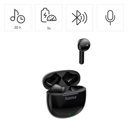 Wireless Earphones with Charging Case Hama 00221773 Black-2