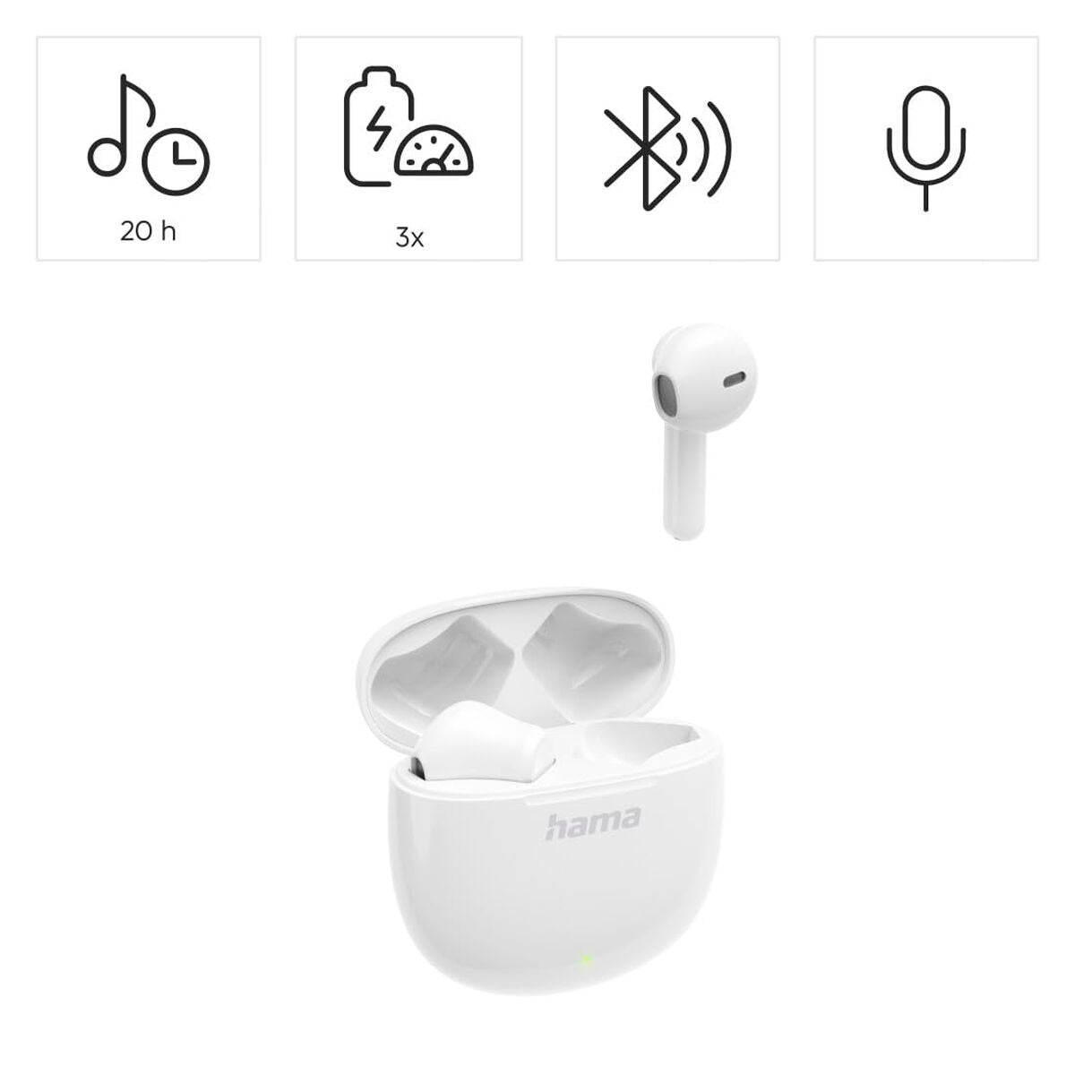 Wireless Earphones with Charging Case Hama 00221774 White-2