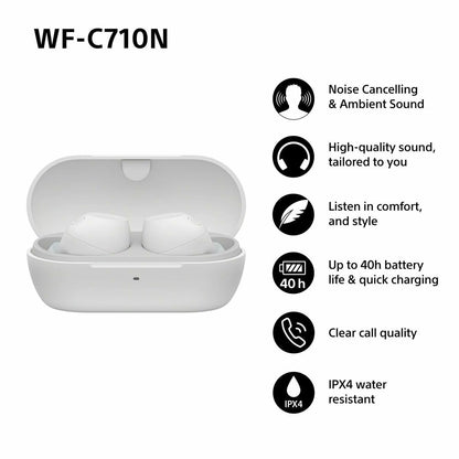 Wireless Earphones with Charging Case Sony WFC710NW BLANCO White-2
