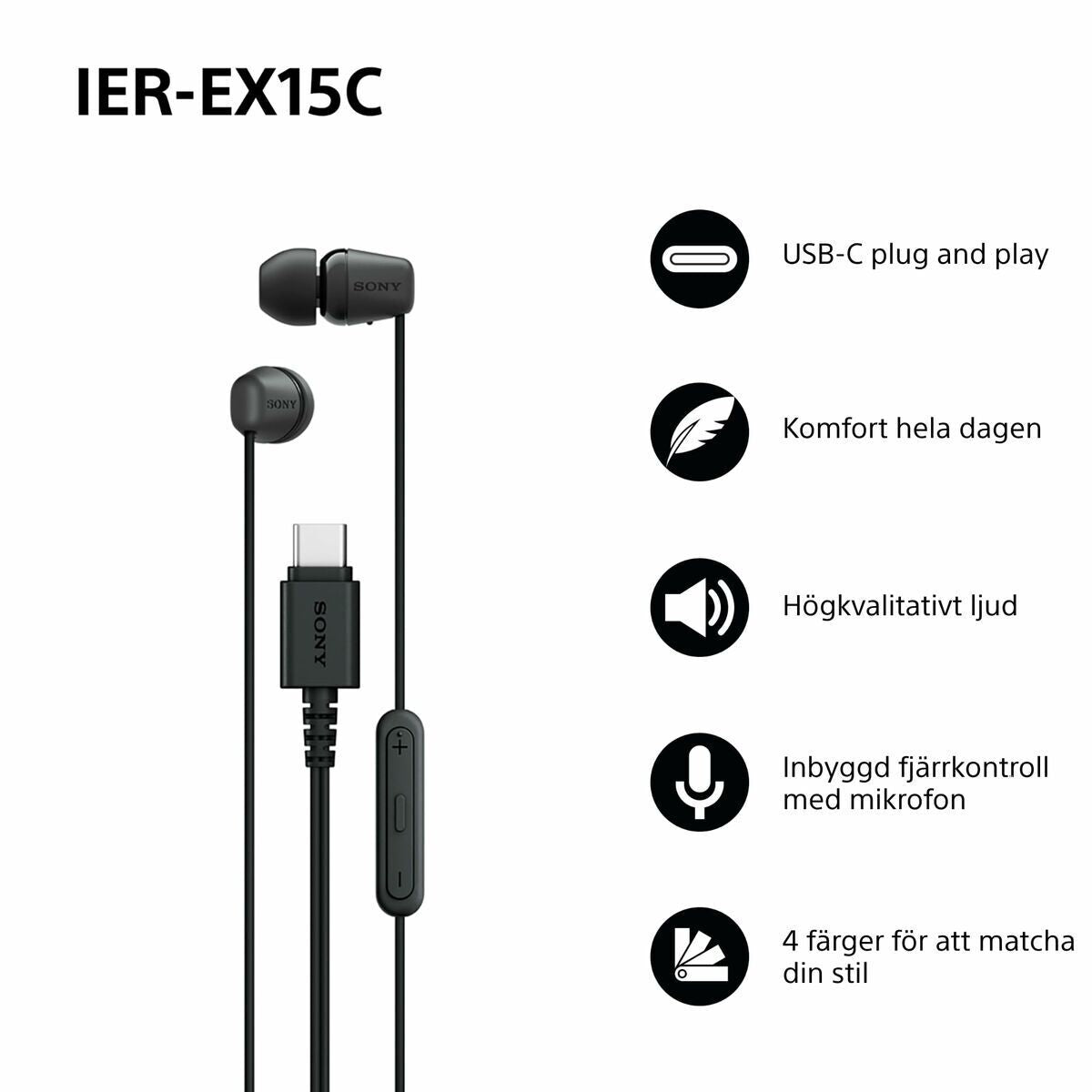 Headphones Sony IEREX15CB-8