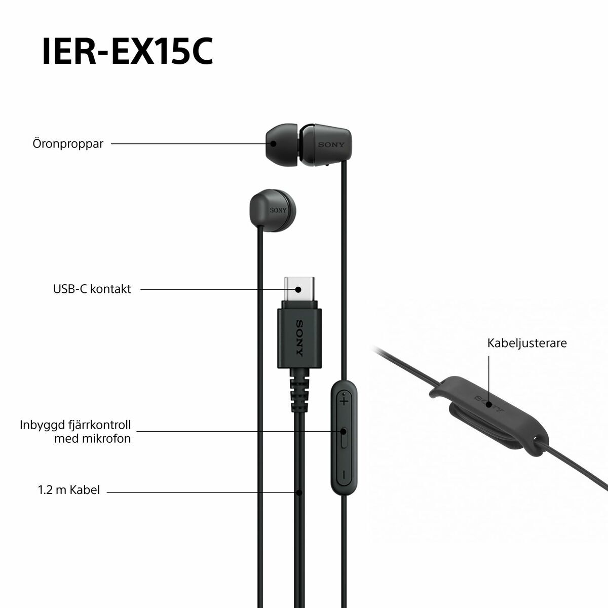 Headphones Sony IEREX15CP-2