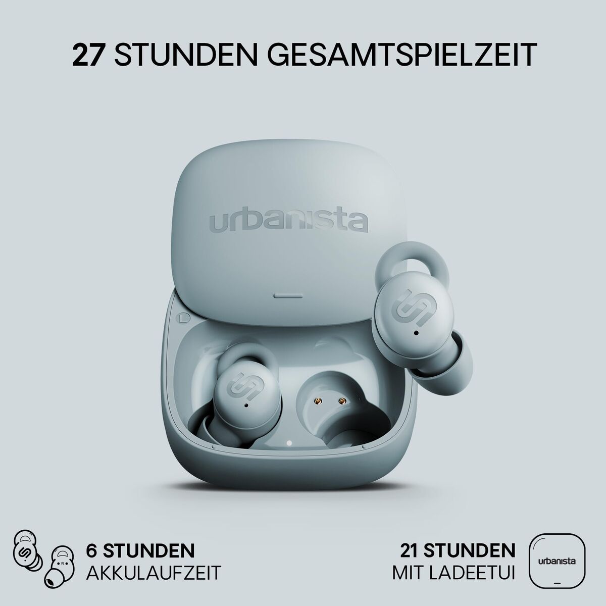 Wireless Earphones with Charging Case Urbanista Porto Blue-5