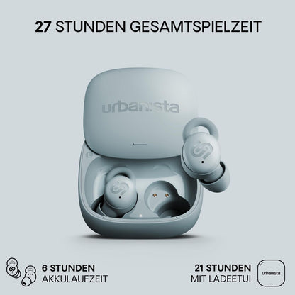 Wireless Earphones with Charging Case Urbanista Porto Blue-5