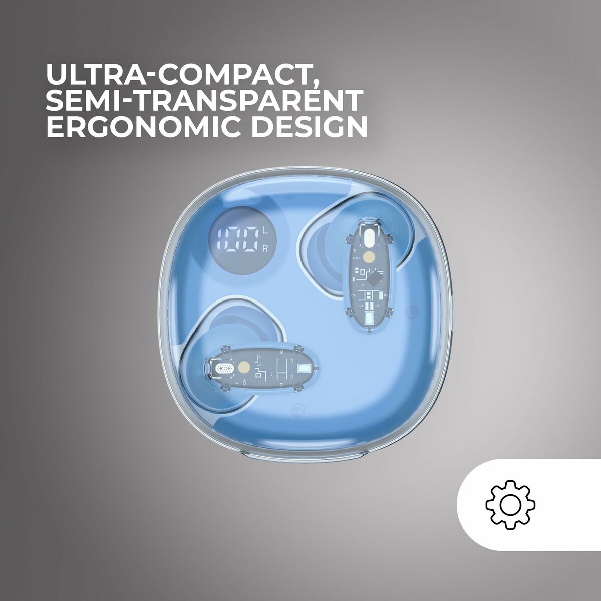 Wireless Earphones with Charging Case Mars Gaming MHIB2BL Blue-4