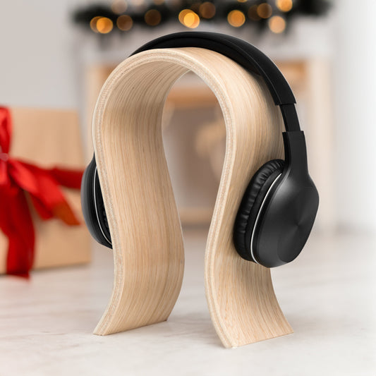 Wooden Headphones Stand, Minimalist, Scandinavian Design-0