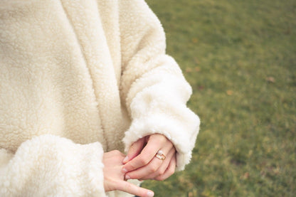 Woolen Woman's Jacket - White-3