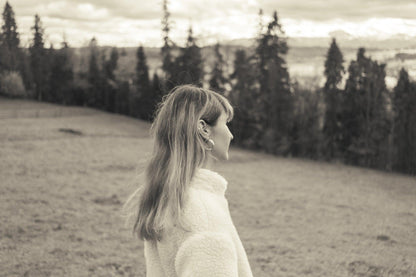 Woolen Woman's Jacket - White-4