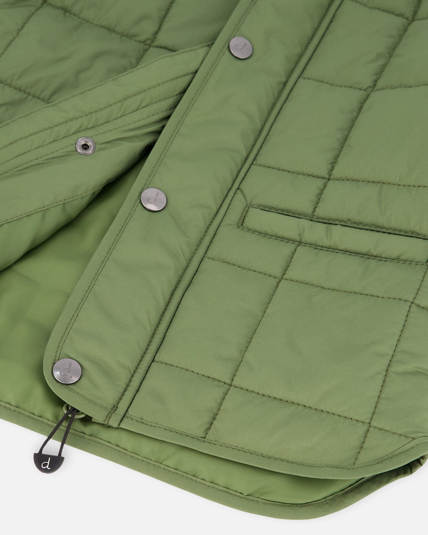 Quilted Mid-Season Jacket Khaki-2