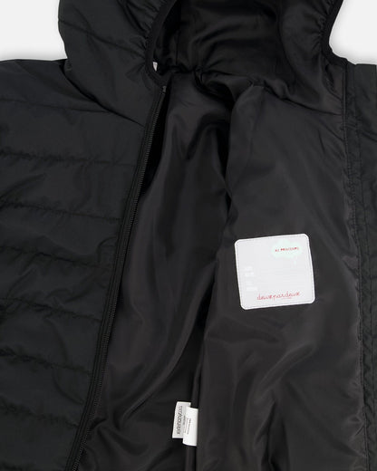 Quilted Mid-Season Jacket Black-4