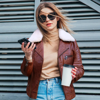 Lisa Bomber Jacket Cognac