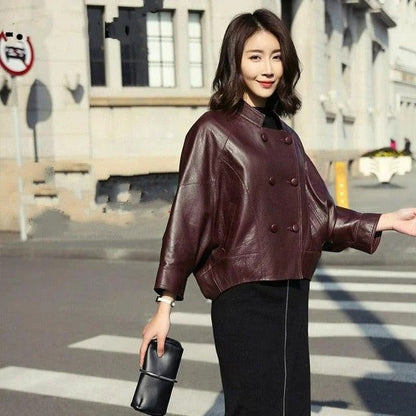 Kitana Poncho Leather Jacket-8