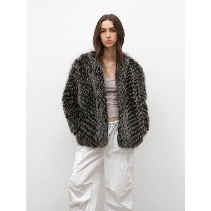 "Polar Night Star" imported sagafurs fox fur coat whole fox fur coat-4