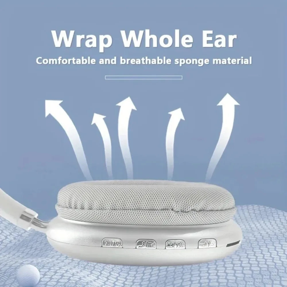 NNEOBA Wireless Bluetooth Over-Ear Headphones White-3