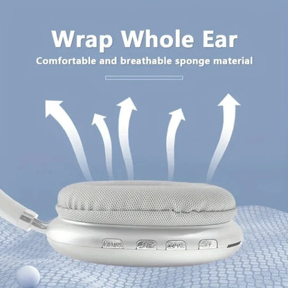 NNEOBA Wireless Bluetooth Over-Ear Headphones White-3