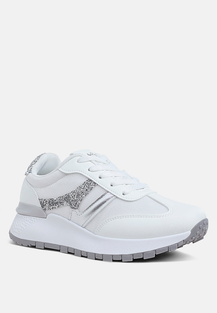 Tapers Glitter Detail Chunky Sneakers-1