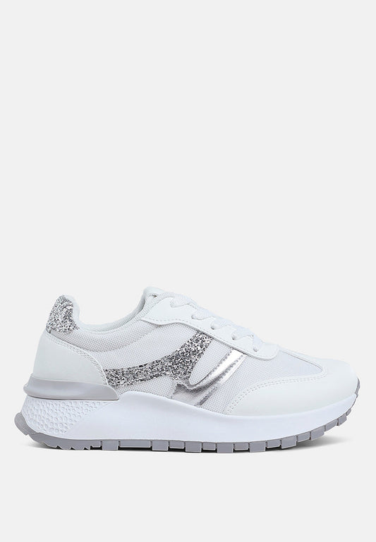 Tapers Glitter Detail Chunky Sneakers-0