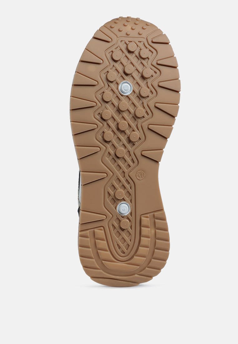 Tapers Glitter Detail Chunky Sneakers-4