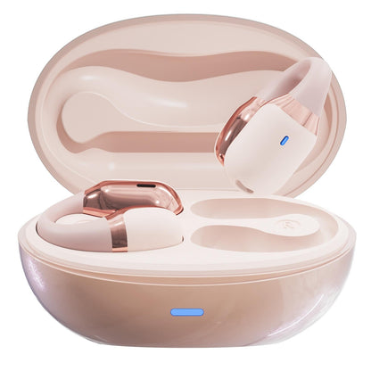 NNEDSZ Wireless Sports Bluetooth Earphones With Air Conduction - F16 Tws - Pink-0