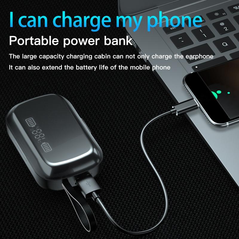 NNEDSZ Touch Bluetooth Earphones With Dual Noise Cancellation And Charging Box-4