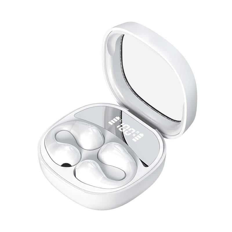 NNEDSZ Smart Digital Display Bluetooth Earphones With Transparent Capsule Design-0