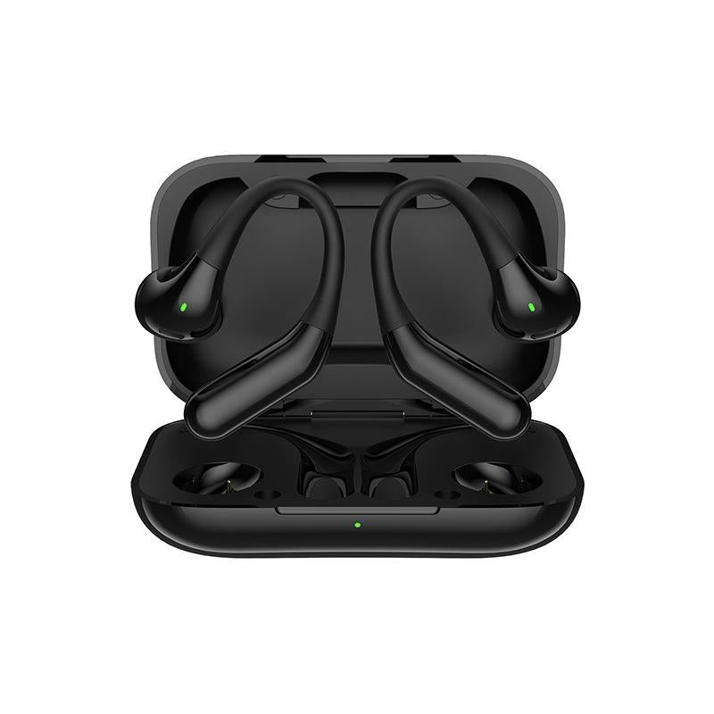 NNEDSZ Wireless Half In-Ear Sports Earphones - Black-0