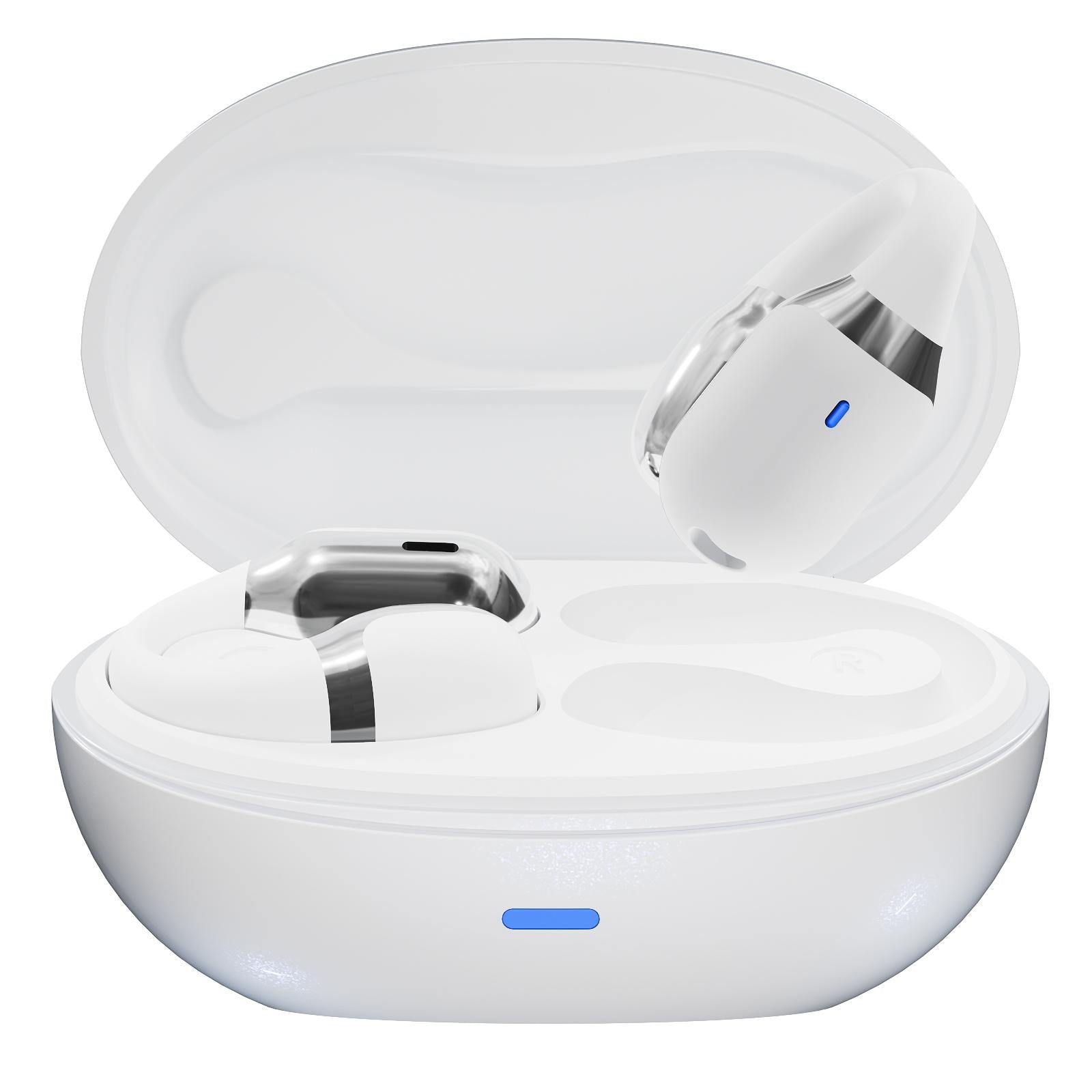 NNEDSZ Wireless Sports Bluetooth Earphones With Air Conduction - F16 Tws - White-1