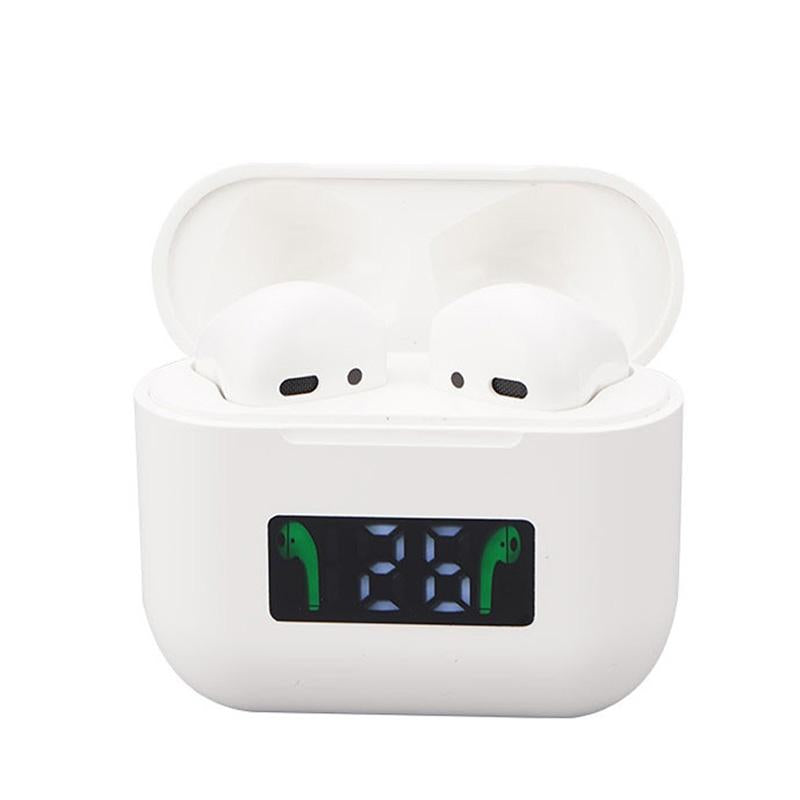 NNEDSZ Wireless Bluetooth Earphones With Touch Display - White-0