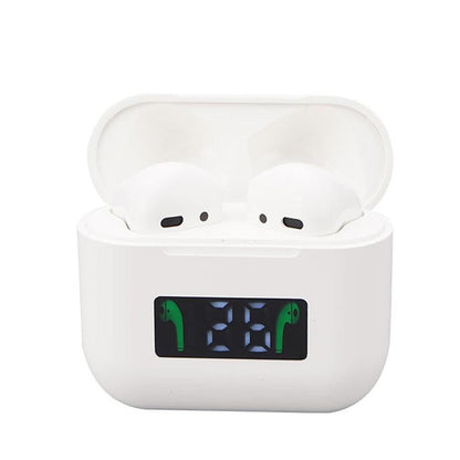 NNEDSZ Wireless Bluetooth Earphones With Touch Display - White-1