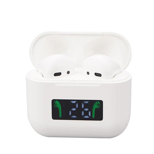 NNEDSZ Wireless Bluetooth Earphones With Touch Display - White-1