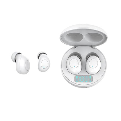 NNEDSZ Wireless Earphones With Led Charging Box - J1 Tws - White-0