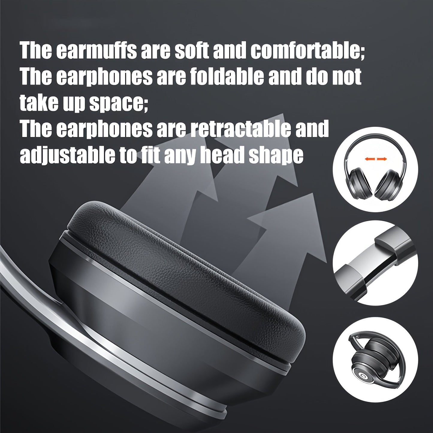 NNETM Wireless Over-Ear Headphones with Mic-1