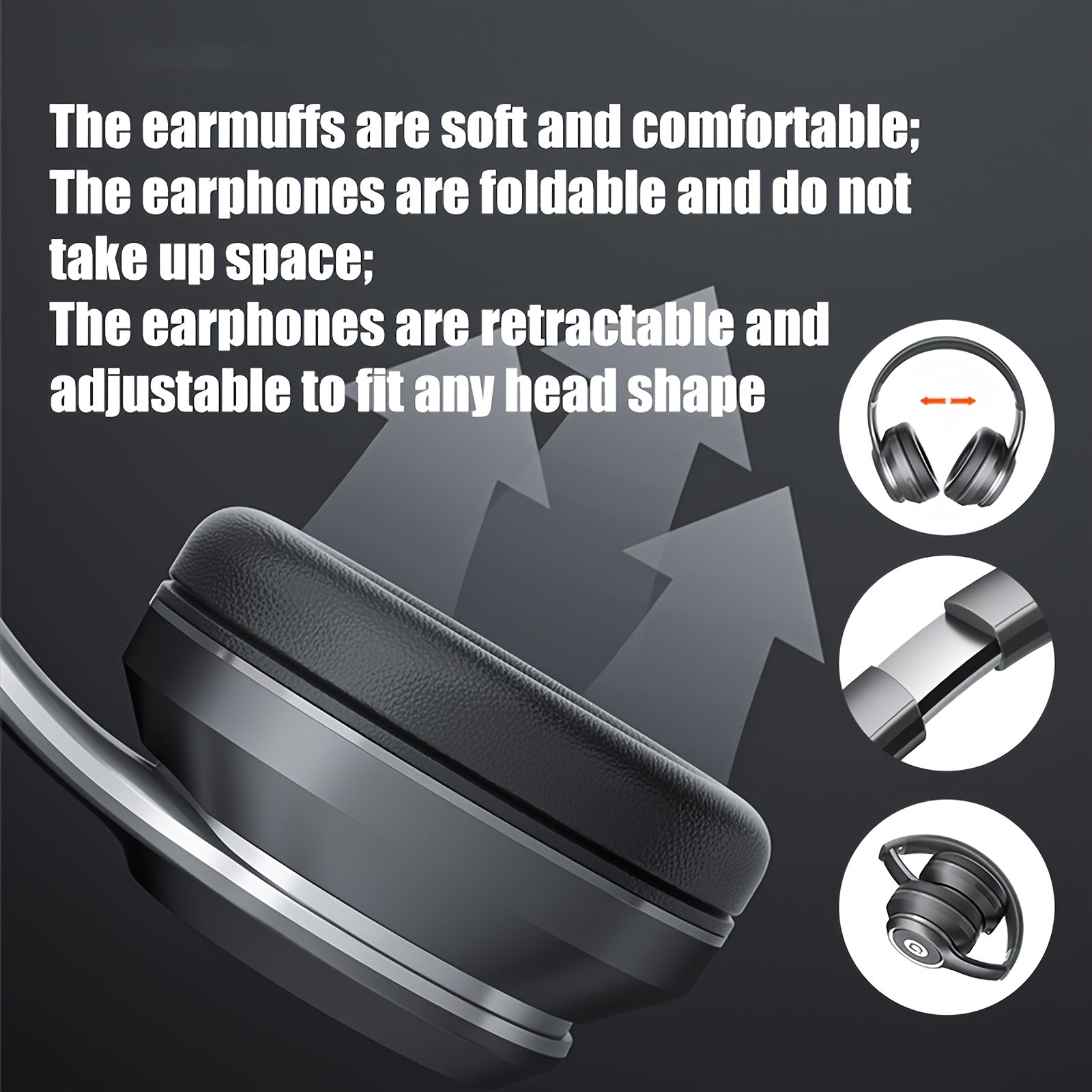 NNETM Wireless Over-Ear Headphones with Mic-1